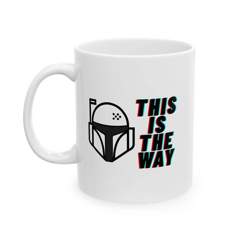Mandalorian Helmet Ceramic Mug | This Is The Way, Star Wars Inspired Fan Gift | Birthday Gift | Collectible Coffee Mug image 2