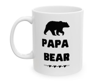 Papa Bear Mug, Father's Day Gift, Bear Lover Mug, Dad Mug, Coffee Cup for Him, Papa Bear Gift