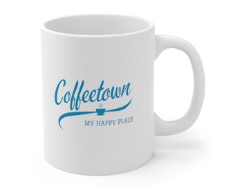 Coffeetown Coffee Mug: 11oz Ceramic, Coffee Lover Gift
