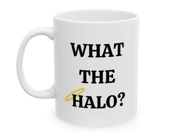 Halo Keramikbecher, Engelsflügel Kaffeetasse, Himmlischer Thema Teebecher, religiöses Geschenk, Inspirational Trinkgefäß, religiöse Kaffeetasse 11oz 15oz