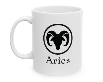 ARIES Zodiac Gift - Astrology Gift - Aries Birthday Gift - Zodiac Sign Cup - Zodiac Sign Gift - Aries Coffee Mug - Horoscope Gift