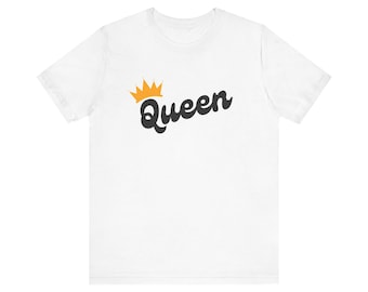 Maglietta con la corona della regina, maglietta con la corona reale, top della regina, regalo per coppia reale, maglietta con la corona