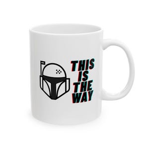 Mandalorian Helmet Ceramic Mug | This Is The Way, Star Wars Inspired Fan Gift | Birthday Gift | Collectible Coffee Mug image 4