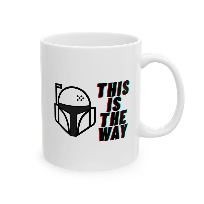 Mandalorian Helmet Ceramic Mug | This Is The Way, Star Wars Inspired Fan Gift | Birthday Gift | Collectible Coffee Mug image 4