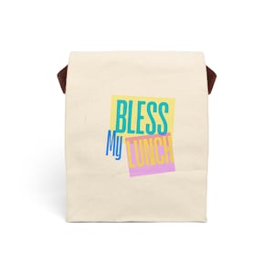 Bless My Lunch Canvas Bag, Eco-Friendly Lunch Tote, Cute Lunchbox for Work, School, Picnic, Gift for Food Lovers