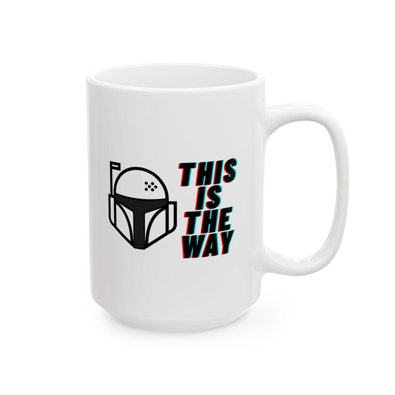 Mandalorian Helmet Ceramic Mug | This Is The Way, Star Wars Inspired Fan Gift | Birthday Gift | Collectible Coffee Mug image 5
