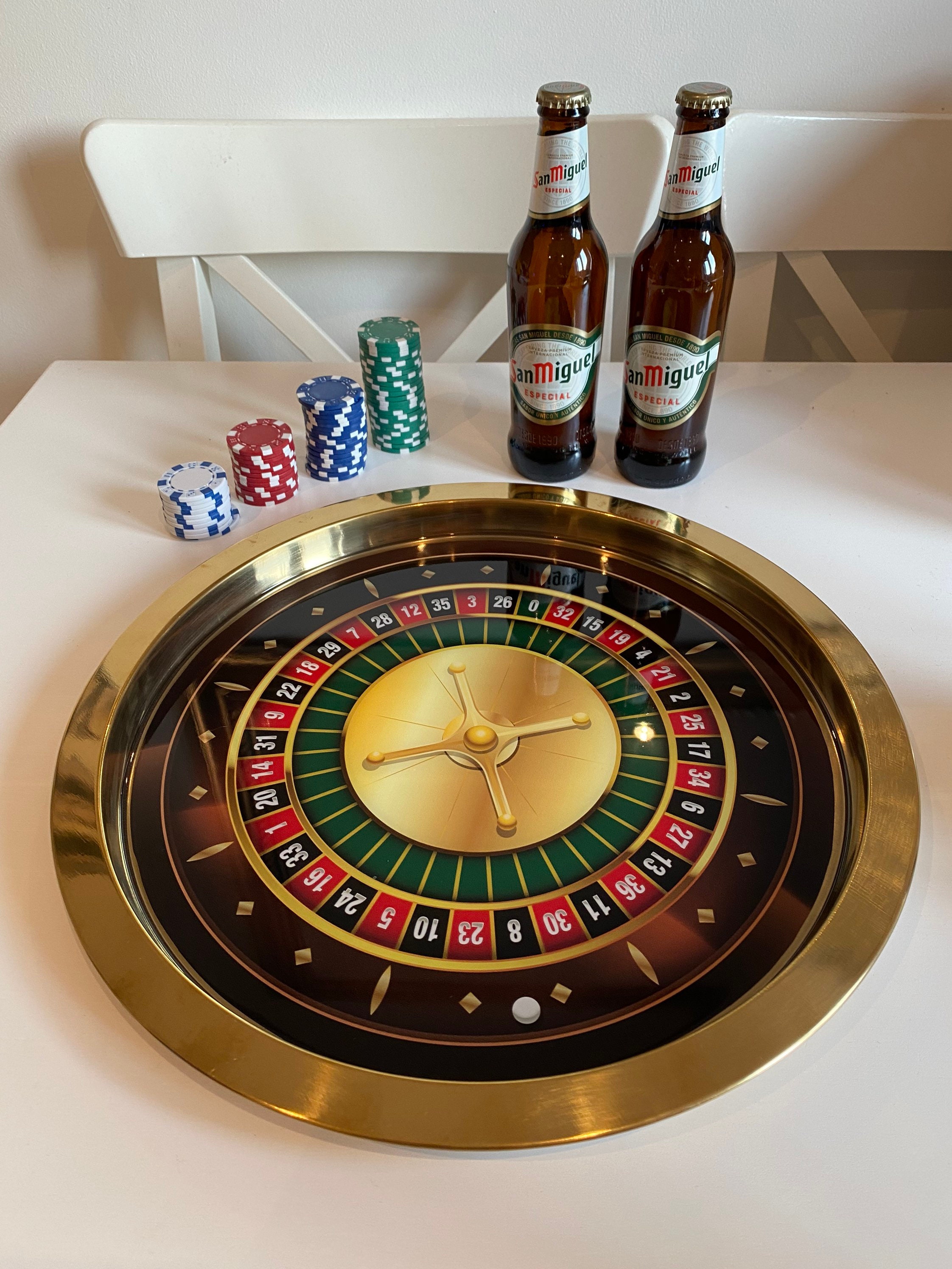Roulette Vegas Tray Gold Serving Man Cave Display Tray Home Etsy Australia