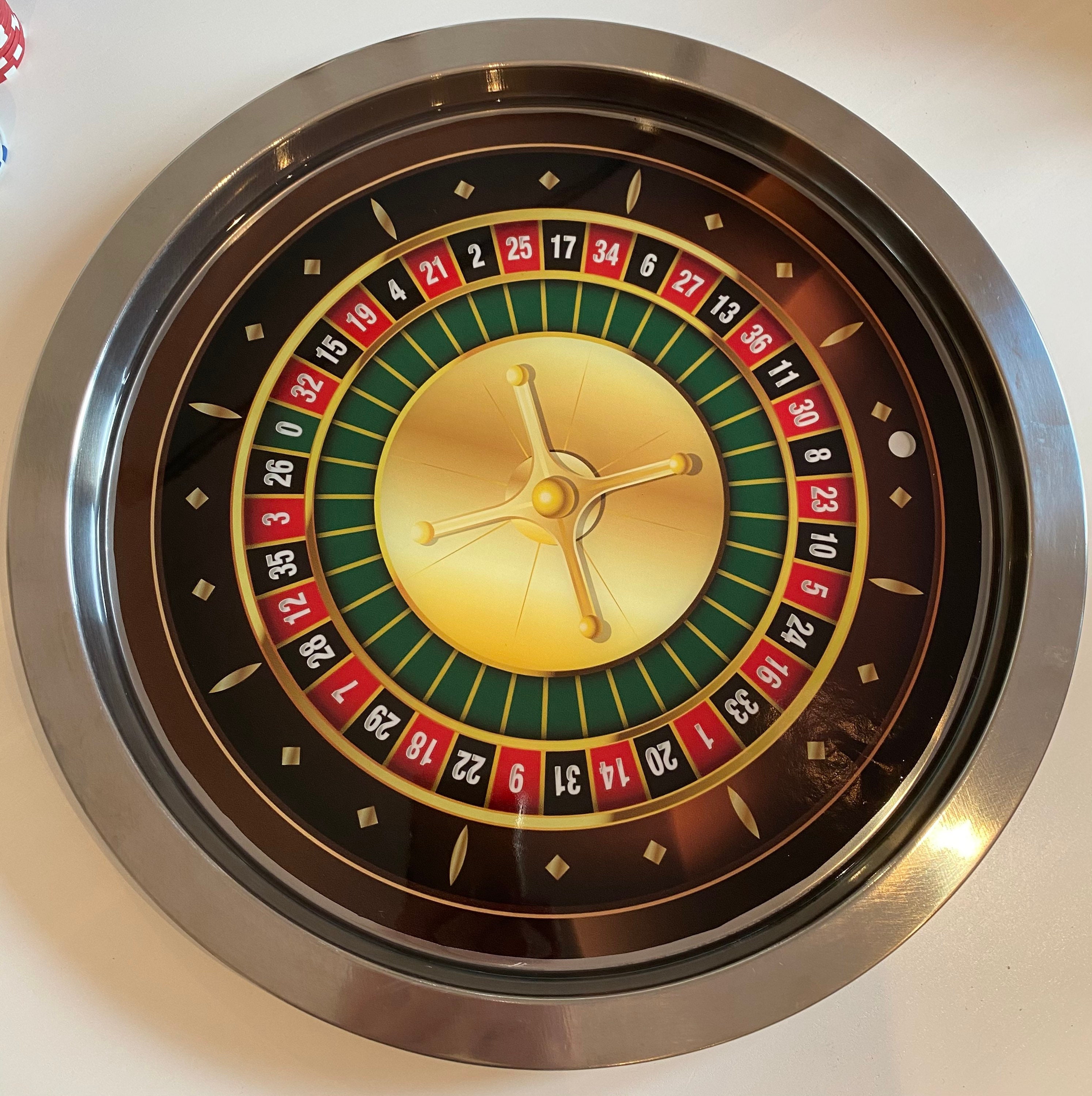 Roulette Vegas Tray Silver Man Cave Serving Display Tray Home Etsy