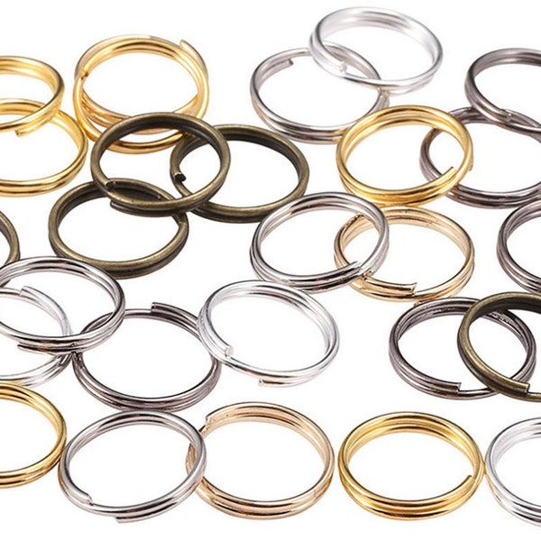 25 Split Rings 10mm 12mm 15mm 20mm 25mm 30mm Key Ring Hook Loop Leather Craft Fishing Tackle