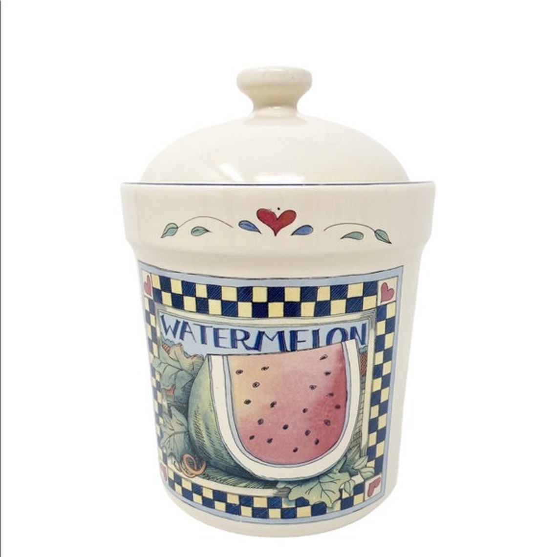 CIC Susan Winget Watermelon & Pear Fruit Canisters Etsy