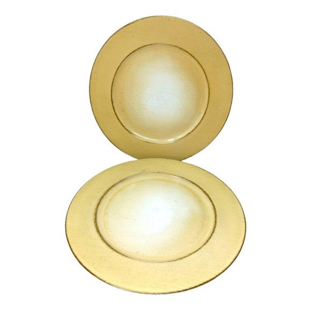 Rustic Charger Plates. Set of 2. Golden Wheat. 12.9 Etsy