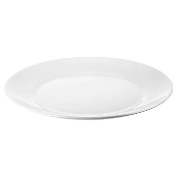 Juego de cuatro platos llanos blancos de 10 de IKEA -  España