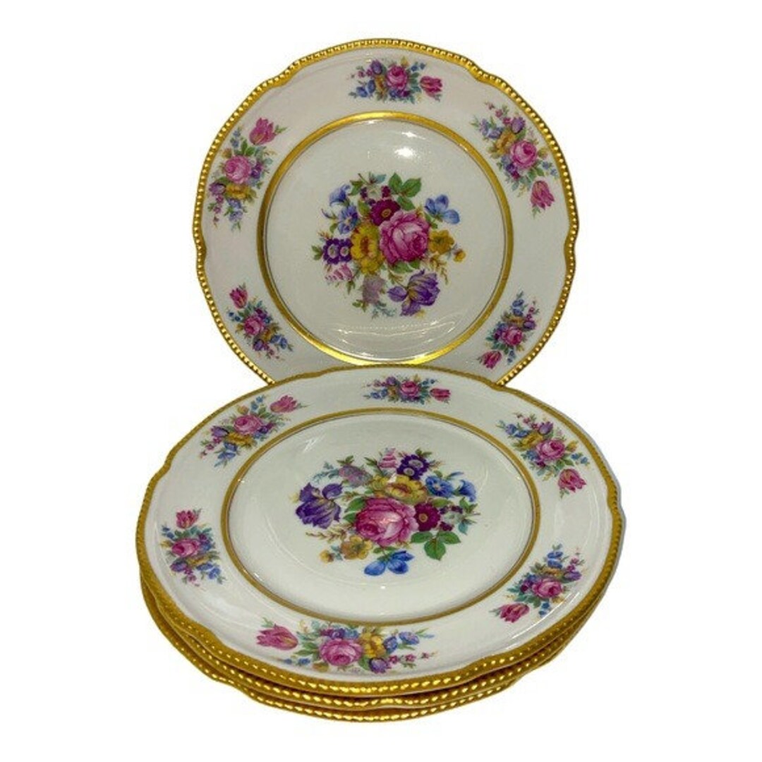 Vintage Castleton Rose. Set of 4 Floral Salad/dessert Plates 8 Etsy