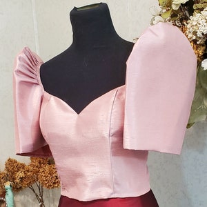 Dusty Rose Filipiniana Top, Skirt Not Included - Etsy