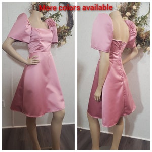 Rose color ( more colors available ) Scoop neckline modern filipiniana dress.