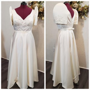 Ivory ( more colors available) Philippine Dress Filipiniana. Handmade satin with appliques Filipiniana Gown.