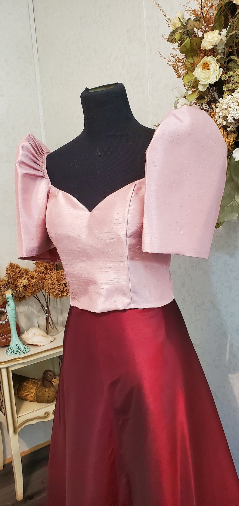Dusty Rose Filipiniana Top Skirt Not Included - Etsy