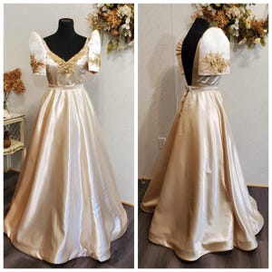 CHAMPAGNE (more colors available) filipiniana Philippine Dress. Custom order.