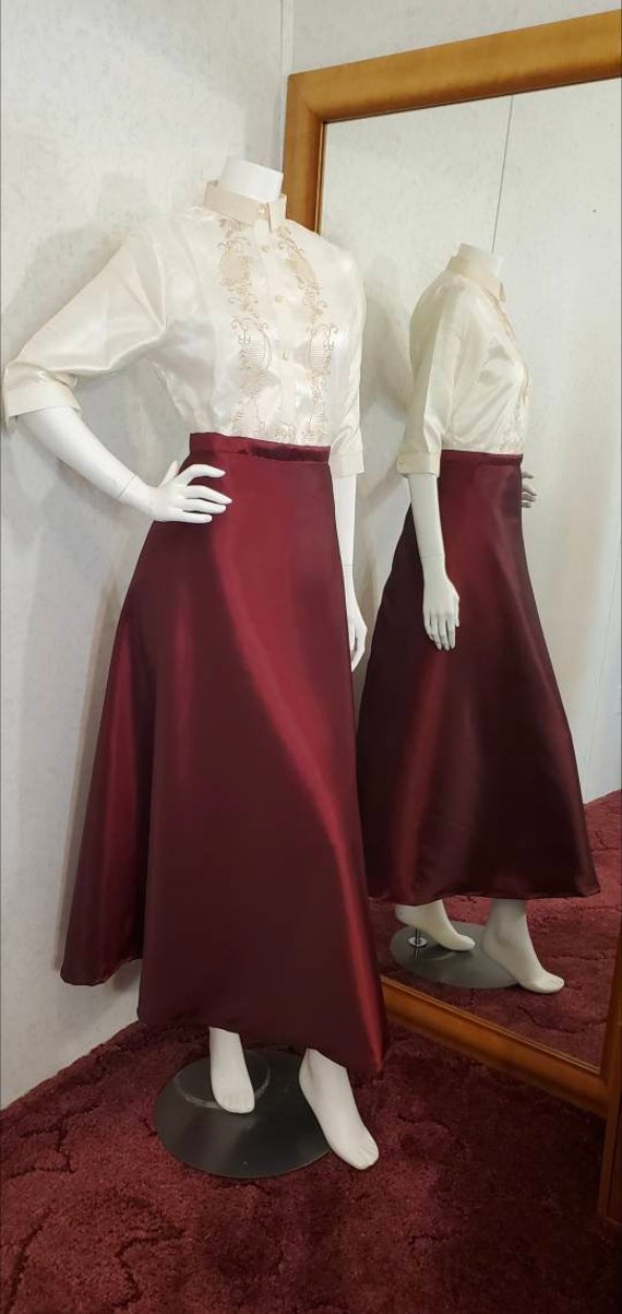 You Can Pick a Color Shantung Skirt saya. TOP Barong is NOT
