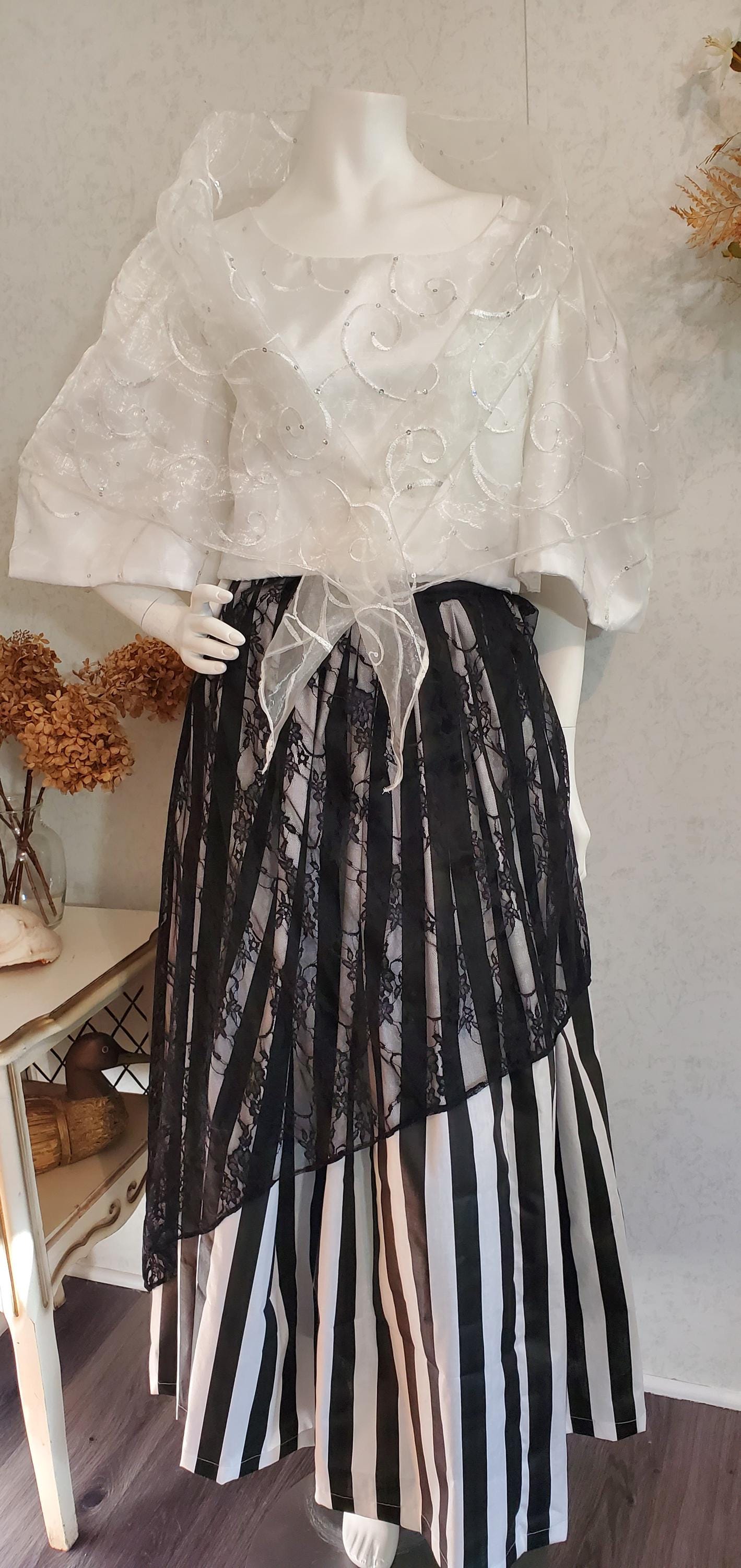 maria clara dress Simple Outfit The Best Cottagecore Sewing Patterns: Sew Your Wardrobe The skirt Clara Dress in Blue/White Pinstripe