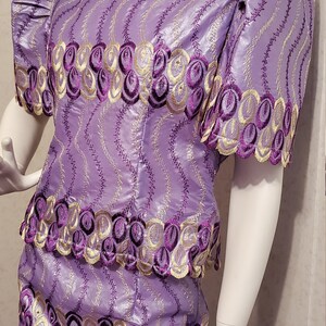 Purple Modern Filipiniana Dress Terno Sleeves | Etsy