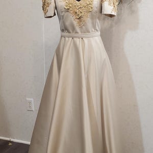 CHAMPAGNE (more colors available) filipiniana Philippine Dress. Custom order.