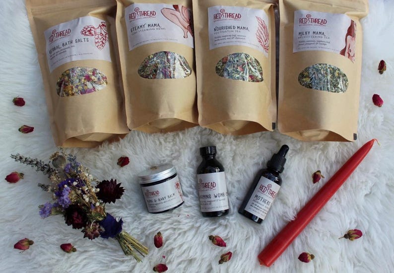 Postpartum New Mama Herbal Gift Bundle/ Care Package image 1