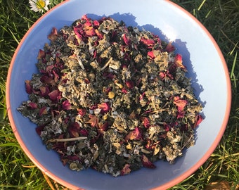Organic Pregnancy Tea: Nettle, Raspberry Leaf & Rose Blend