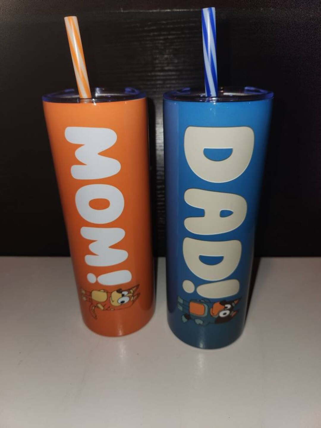 Mom and Dad Blue Dog Cup Etsy