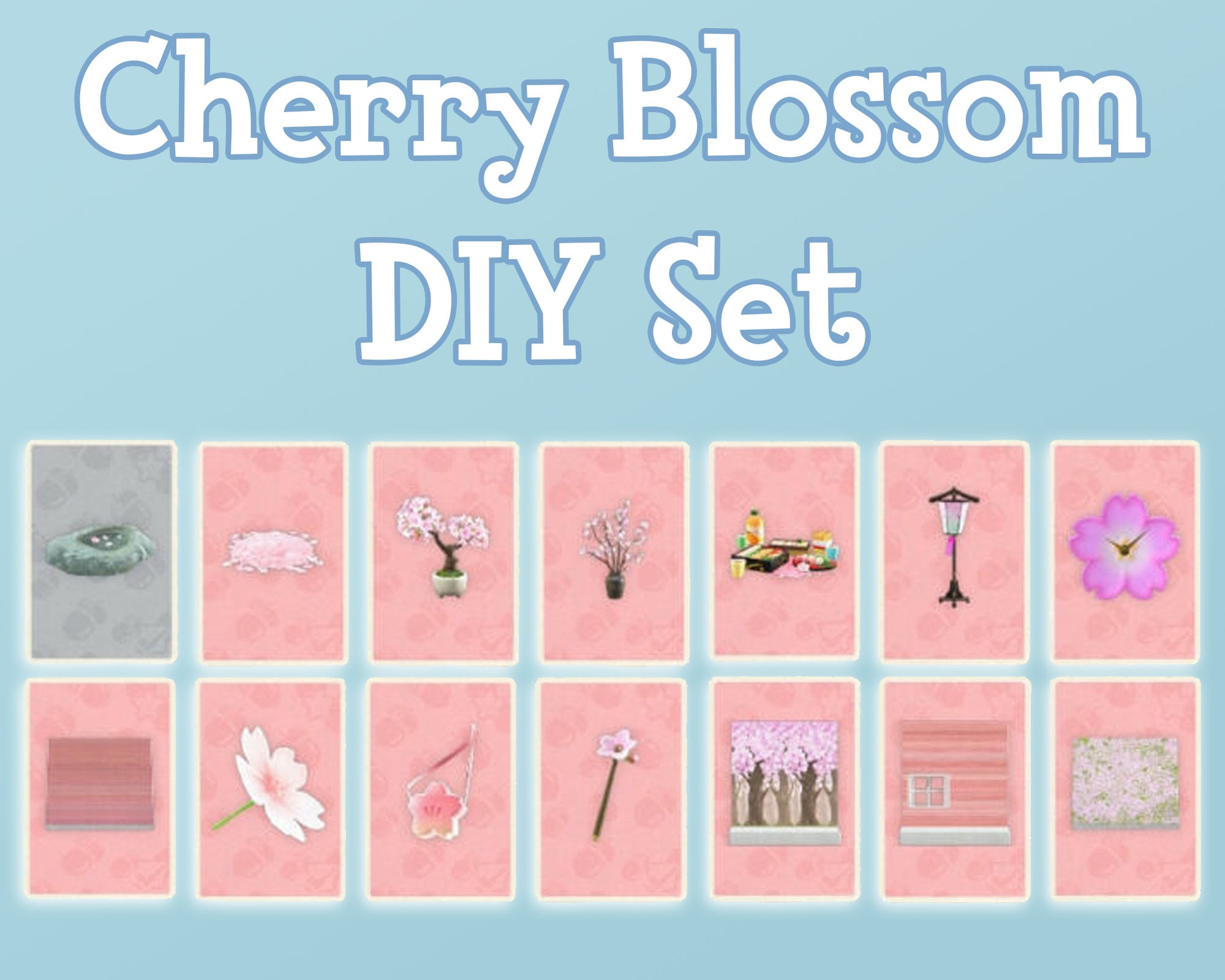 Animal Crossing New Horizons ACNH Cherry Blossom Sakura DIY Etsy