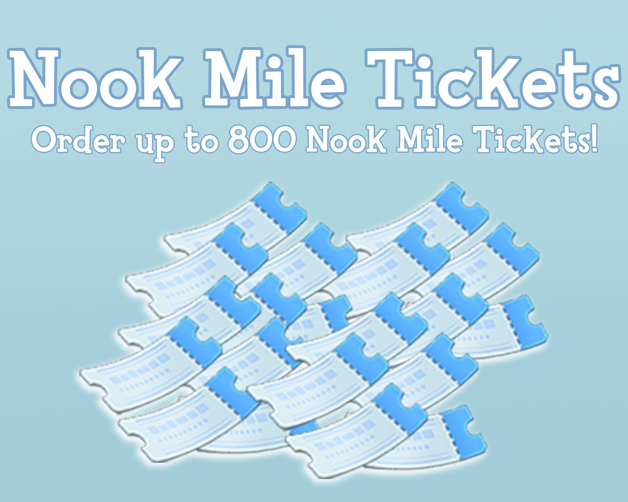 ACNH Animal Crossing New Horizons Nook Mile Tickets Etsy