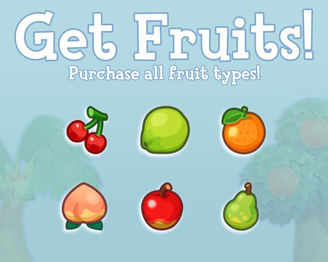 Animal Crossing New Horizons ACNH Fruit Etsy