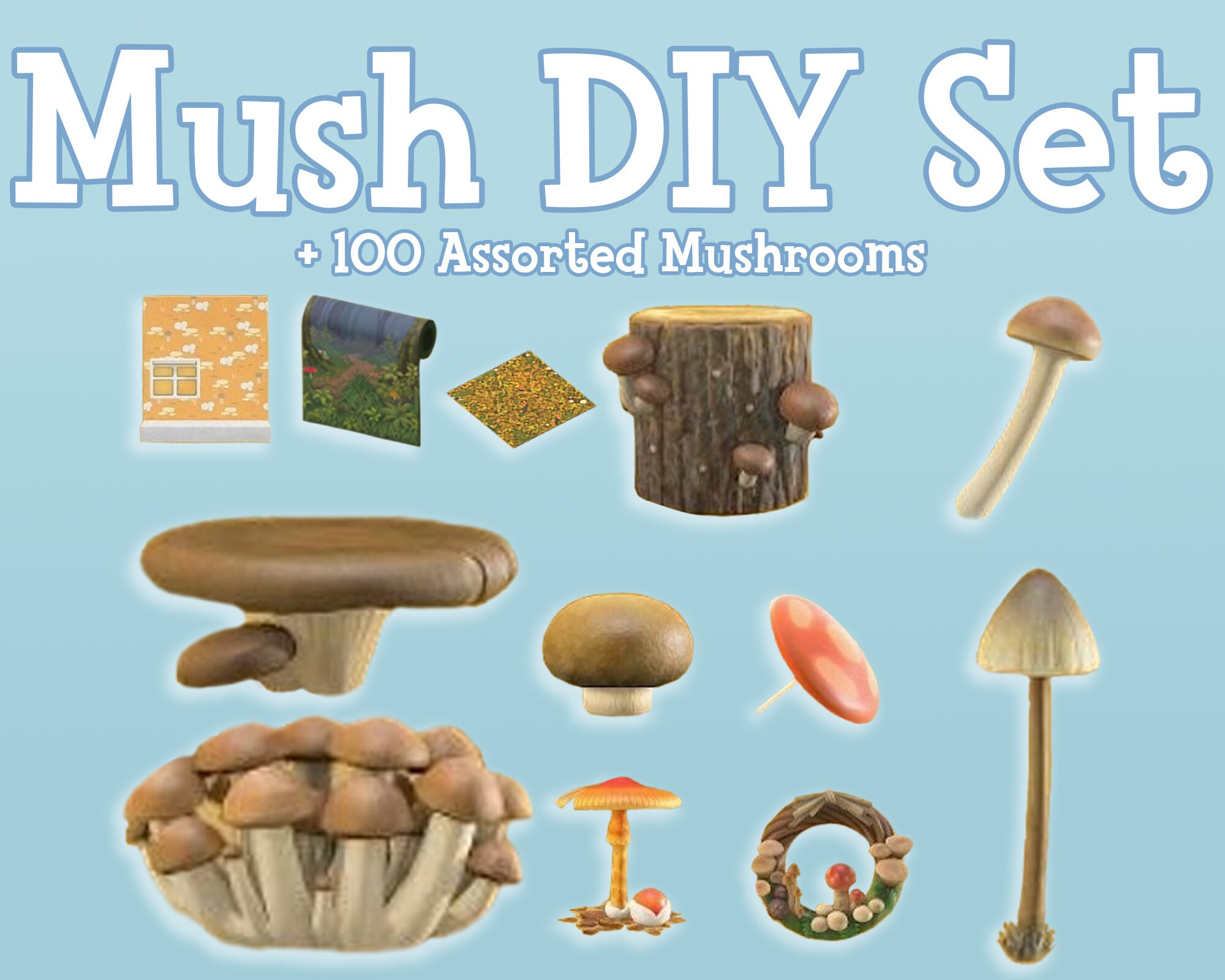 Tier Kreuzung New Horizons ACNH Mush DIY Set Etsy