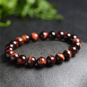 Red Tiger Eye Beaded Bracelet