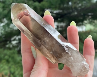 LARGE South African Smoky Quartz Point, with Beautiful Window, PRISTINE Condition, Authentic Uncut Smoky Quartz Point, Healing Crystal, 149g