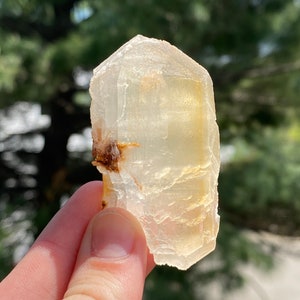 Terminated Selenite POINT + Phantoms from Creamsicle Mine in Utah, Rare New Discovery Selenite, Orange-Hue Selenite, All-Natural Specimen