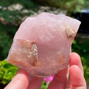 Raw Rose Quartz Chunk from Africa, LARGE Natural Rose Quartz Piece, Healing Stone
