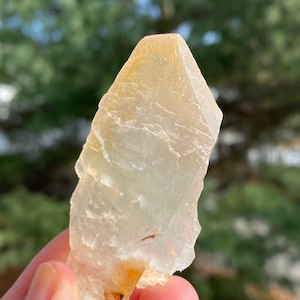 Creamsicle Mine Selenite POINT + Phantom from Utah, Rare New Discovery Selenite, Orange-Hue Selenite, All-Natural Specimen, BEAUTIFUL Shine