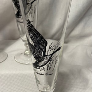 Federal Glass Sportsman Pattern Game Bird Pilsner Glasses Vintage