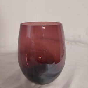 Roly Poly Amethyst Stemless Wine Glass
