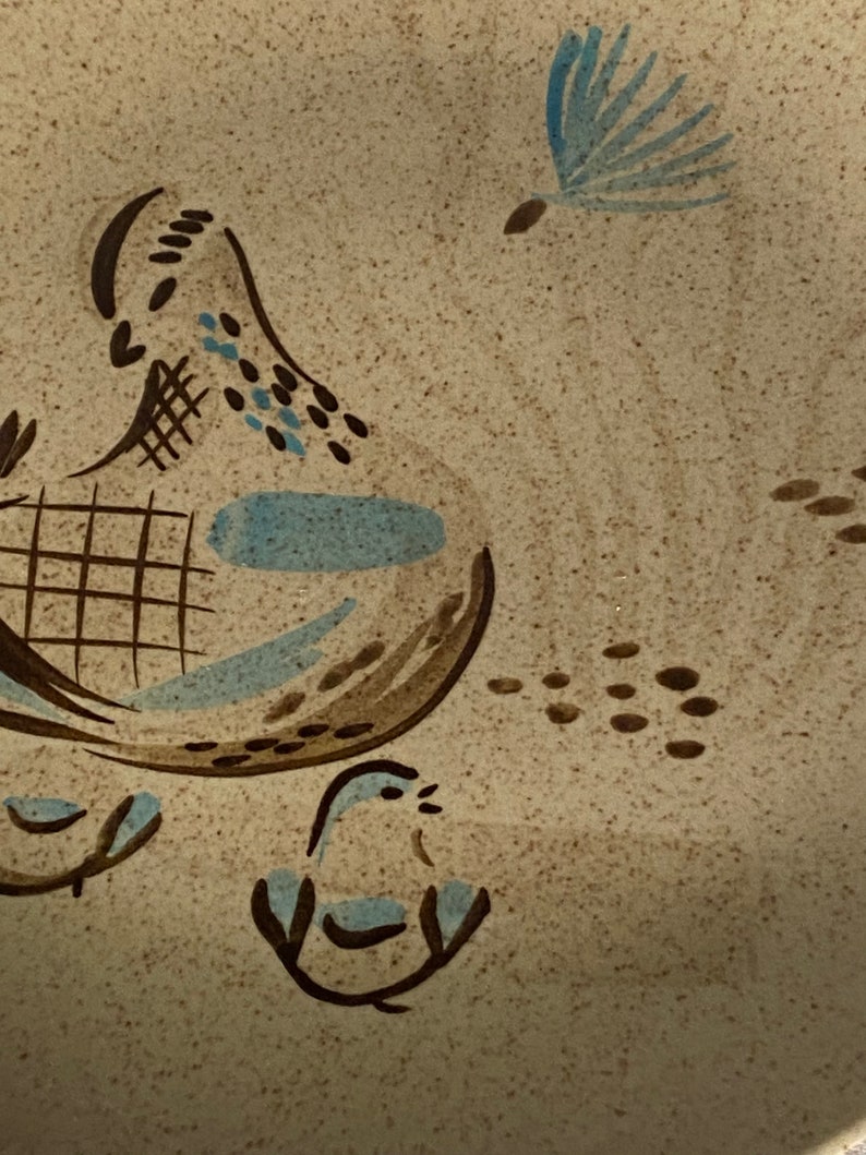 Redwing Pottery Bob White Vintage Hand Painted 11" Dinner Plates Etsy