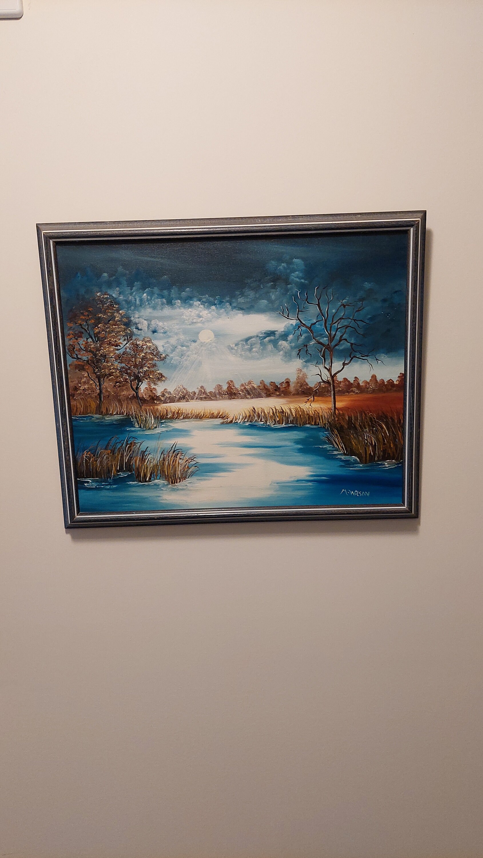 【F4号】good blue(spelling) 油絵 oil painting il_fullxfull.3002705926_1ype.jpg