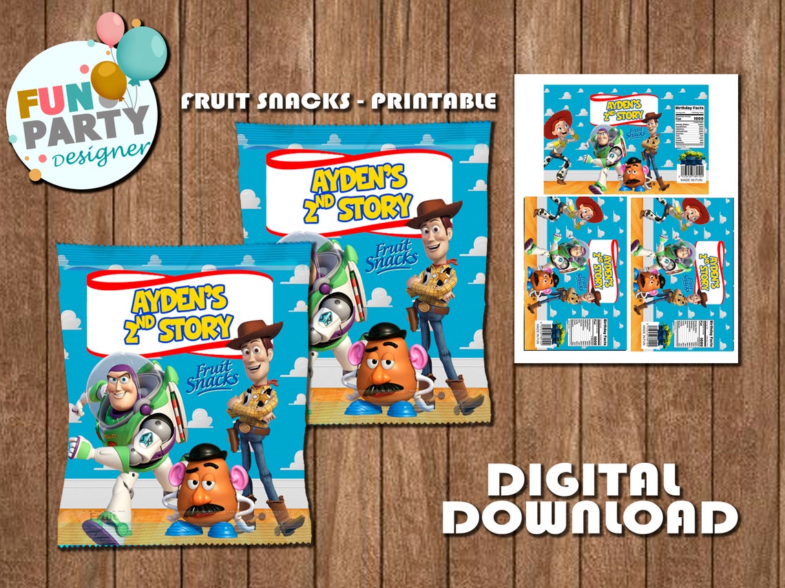 Toy Story Fruit Snacks Toy Story Fun Party Toy Story Etsy UK