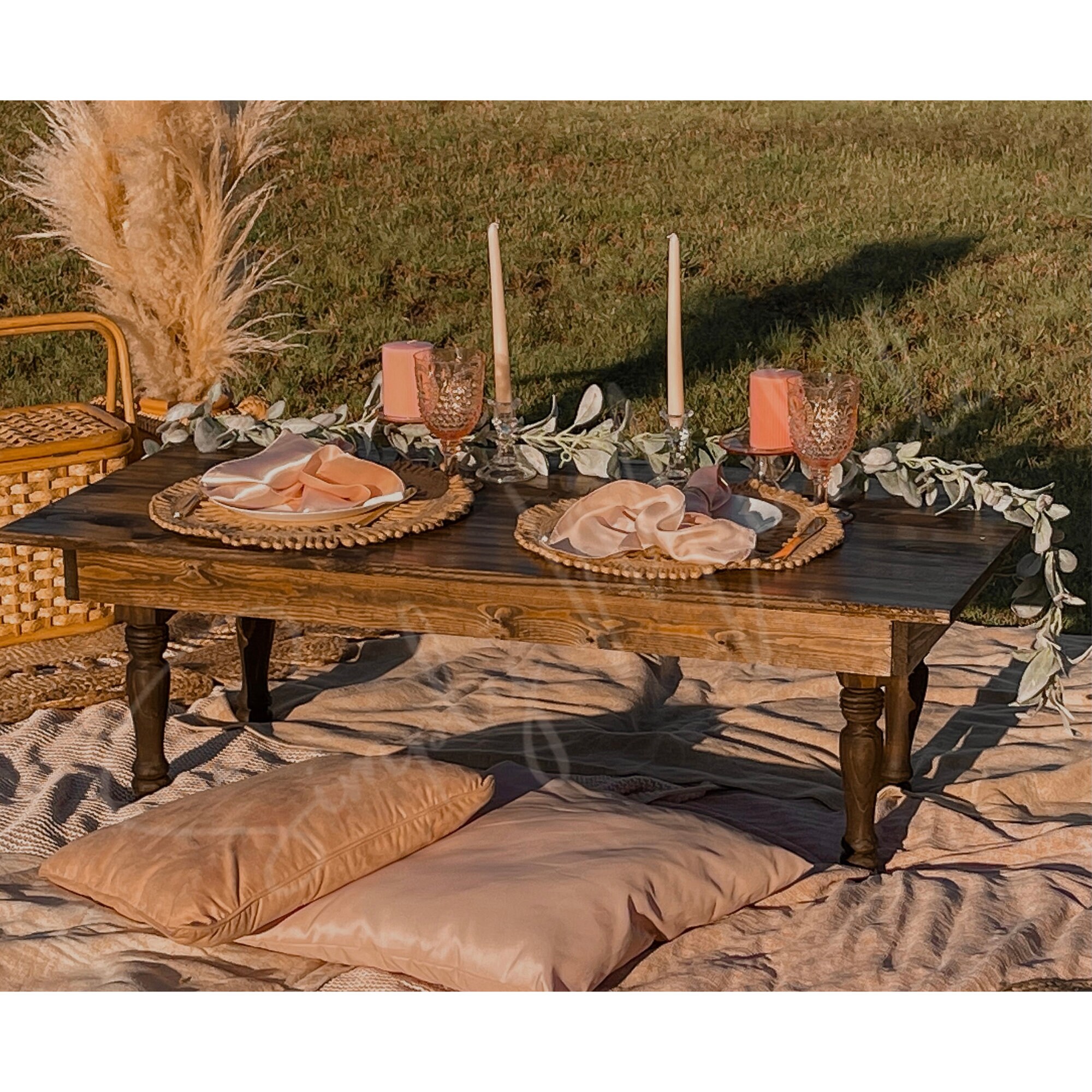 Espresso Luxury Picnic Table Picnic Table Picnic Party Etsy
