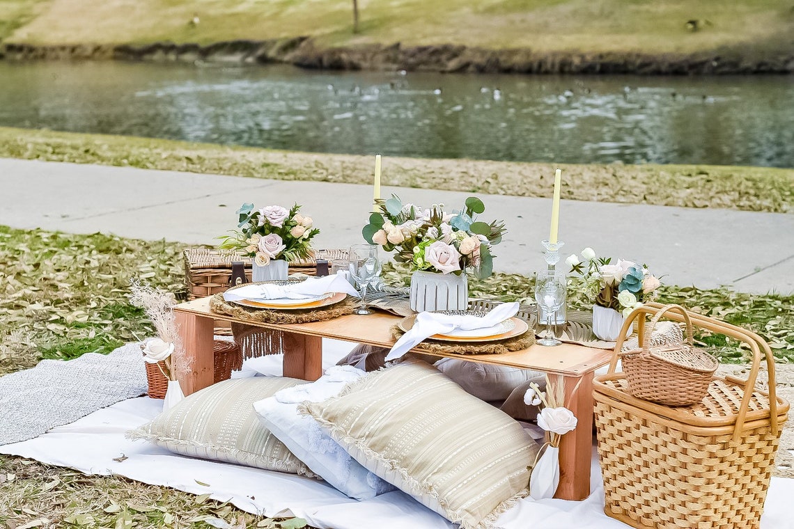 Espresso Luxury picnic table picnic table picnic party floor Etsy