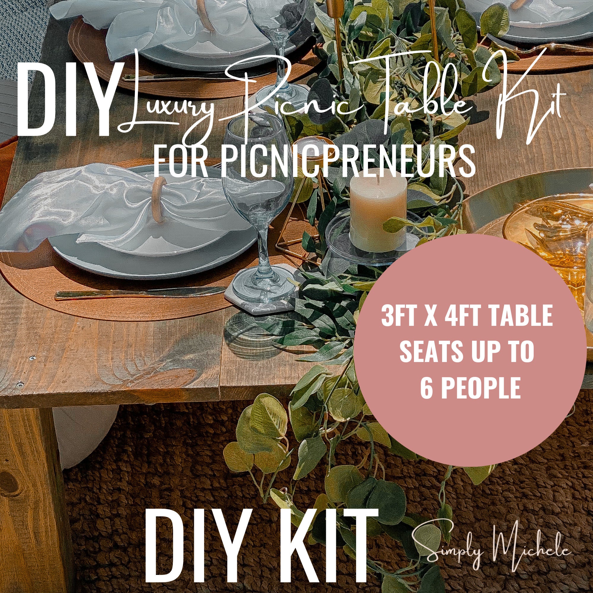 Luxury Picnic Table Kits 3x4ft DIY Table Kits Etsy