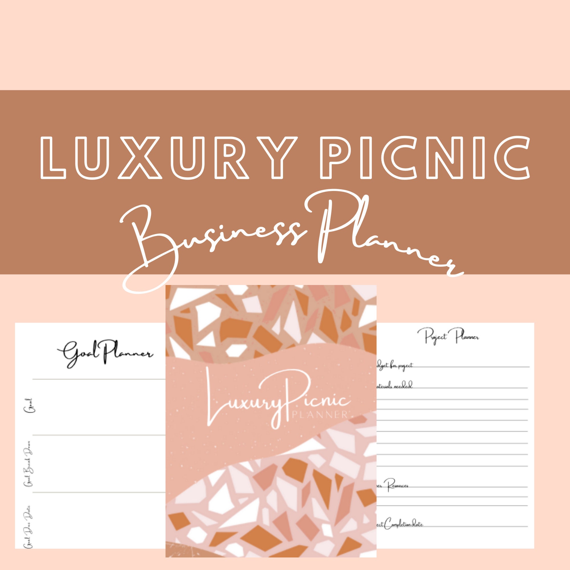 Luxury Picnic Business Planner Business Planner Event Etsy