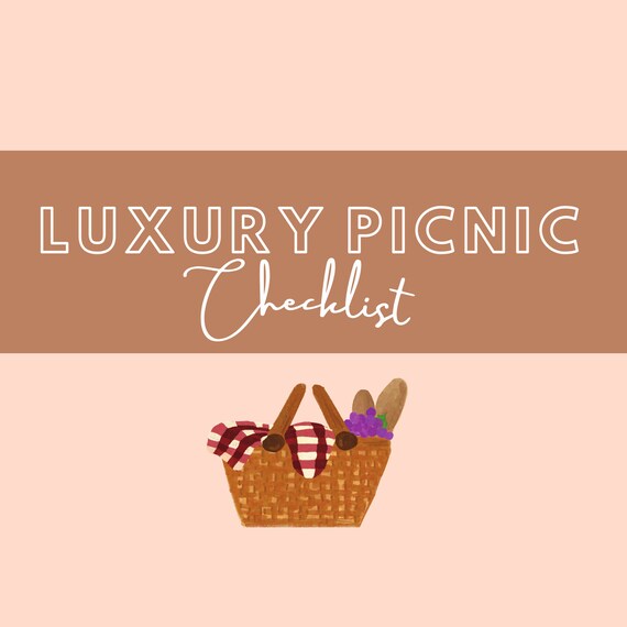 Luxury Picnic Planner Checklist Etsy