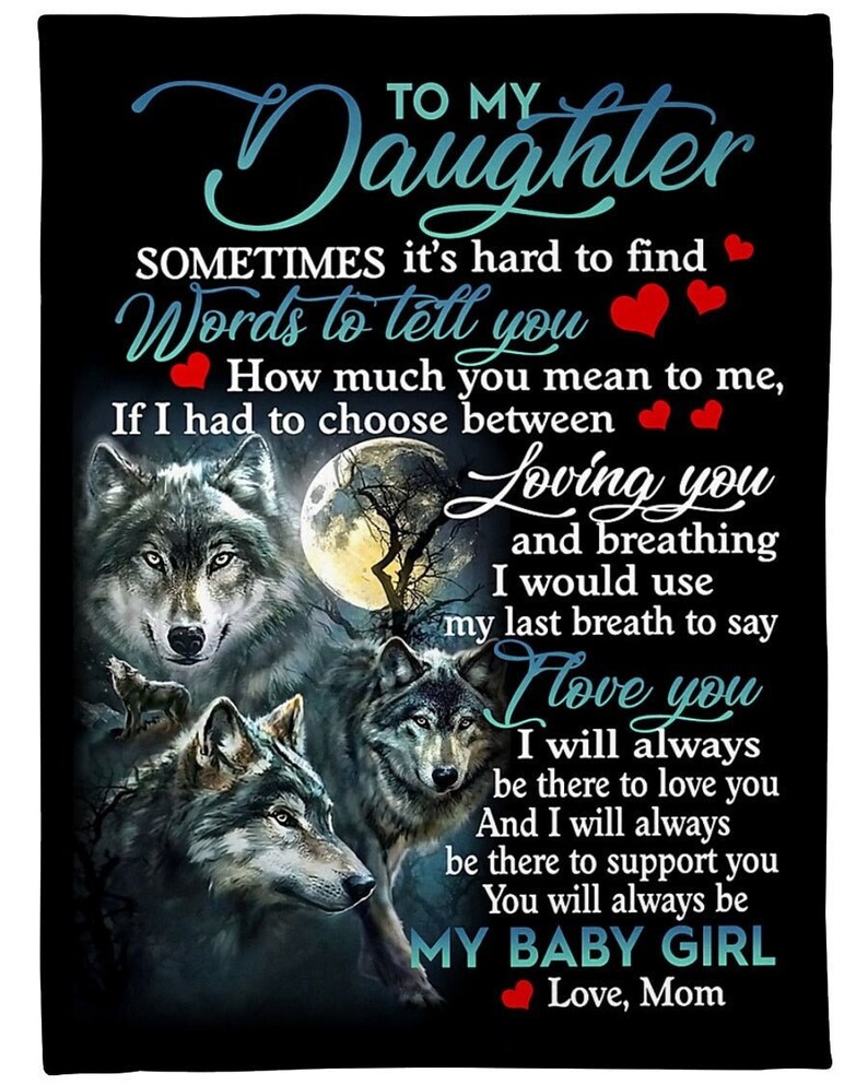 Personalized to My Daughter Fleece Blanket From Mom I Will Etsy