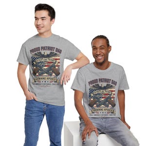Proud Patriot Dad Browning HiPower Tee | American Flag, Eagle, Firearms image 16